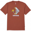 Converse SKULL GRAPHIC LOGO 1 SHORT SLEEVE TEE hnedá,biela Pánske tričko S