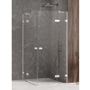 New Trendy Avexa White sprchovací kút 110x80 cm štvorcová biela matné/priehľadné sklo EXK-2824