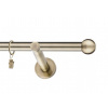 Mosadzná jednoradová garniža GUĽA 19mm Dĺžka: 400cm, Typ uchytenia: Držiak modern, Typ príslušenstva: Krúžky tiché so štipcami
