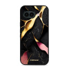 Lesklý kryt na mobil Google Pixel 10a - Mobiwear Glossy G021G, černý a zlatavý mramor (Prémiové lesklé pouzdro, obal, kryt Mobiwear Glossy na mobil Google Pixel 10a s motivem)