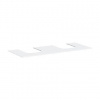 Hansgrohe Xevolos E - Doska pod umývadlo, 137x55 cm, 2 výrezy, matná biela 54207700