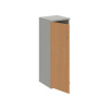 Policová skriňa Strong L, 40x115,2x40 cm, buk/sivá Hobis