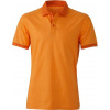 DAIBER JN 706 / Pánska džersejová melírovaná polokošeľa - orange melange/dark orange XXXL