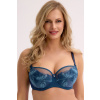 Gaia Polovystužená podprsenka Yasmine Tmavo tyrkysová 80F