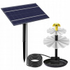 Pompa Solárna fontána 2,5 W Do 500 l/h (Solárne fontánové čerpadlo Sklenené panelové vodné čerpadlo pre vtáčí kúpeľ s kolíkmi 3 dýzami)