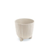 kvetináč 12,6cm RYFO N ECO WOOD DRF130NW-S449W biely plastový PROSPERPLAST