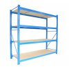 Profesionálny regál Biedrax základný 100 x 120 x 400 cm, 4 police - nosnosť 350 kg/polica, modrý