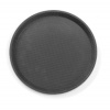 Polypropylénový servírovací podnos, protišmykový, guľatý, čierny, HENDI, ⌀360x(H)20mm Ø360x20 mm, 878132