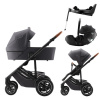 BRITAX Set kočárek Smile 5Z + hluboká korba + autosedačka Baby-Safe PRO + Vario Base 5Z Classic, Midnight Grey Midnight Grey