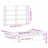 vidaXL Pieskovisko s krytom, biele 111x111x19,5 cm, borovicový masív - Biela - 134777-81051