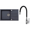 Set Alveus (dřez Rock 130 Black 91 + baterie Mintas Černá/Chrom) SETA23235