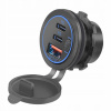 10A 12-24V NABÍJAČKA ADAPTÉR 2x USB+USB-C QC3.0 WOLTOMER
