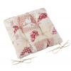 Bellatex Sedák EMA prošívaný - 40 x40 cm, prošívaný patchwork srdce růžové
