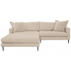 P & B ROHOVÁ SEDACIA SÚPRAVA, textil, krémová - Online Only obývacie izby - 002330003401