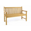 Záhradná lavica DIVERO - ošetrené teakové drevo - 130 cm