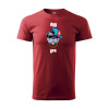 Sablio Tričko s potlačou Dog life - červené 2XL