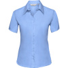 Russell Košile 957F, nežehlivá, krátký rukáv, dámská COT11957F21213-bright sky 3XL Modrá nebesky jasná
