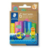 Modelovacia plastelína, sada, STAEDTLER Noris jumbo 842, 6 rôznych trblietavých farieb