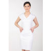 Dámske zdravotnícke šaty s elastanom M-373X, biela, 38 (Zdravotnícke oblečenie)