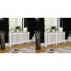 vidaXL Kryt na radiátor 2 ks MDF biely 152 cm