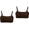 Calvin Klein UNLINED BRALETTE 2PK hnedá,biela Dámska podprsenka XS
