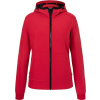 James & Nicholson | JN 1145, Dámska 2-vrstvová softshell bunda s kapucňou, červená - čierna, M