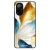 Lesklé pouzdro iSaprio pro Realme C67 - Blue Leaves (Lesklé pouzdro, kryt, obal iSaprio Exclusive na mobil Realme C67 s motivem Blue Leaves - elegantní skleněný vzhled, skvělá ochrana mobilu a luxusní