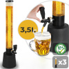 JAGO Výčap na Pivo, 3ks Pivná Veža 3,5L 90cm s kohútikom + 3 ks zásobník na Ľad