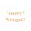 BANNER na narodeniny HAPPY BIRTHDAY závesný dekorácia KVETY 200 cm girlanda