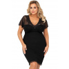 Donna Nočná košieľka Ivana Maxi - viskóza Čierna 4XL