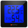 Ruhhy 19161 Digitálny teplomer s vlhkomerom 0–50°C, čierna