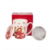 Porcelánový hrnček s infúzorom DUO SRDCE Anjel 360 ml