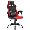 Autronic KA-L626 RED - Herné kreslo, červená a čierna ekokoža, hojdací mech., operadlo 135 °