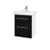 Dreja Umývadlová skrinka GO SZZ2 50 - N01 Biela lesk / Úchytka T02 / M17 Čierna mat