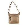 CATIA dámska crossbody koženková kabelka taupe