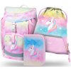 BAAGL SET 3 Airy Rainbow Unicorn: aktovka, penál, sáček