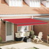 Stahovací markýza Červená 400 × 300 cm 100% polyester a hliník 3330697