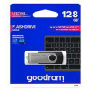 Goodram USB flash disk, USB 3.0 (3.2 Gen 1), 128GB, UTS3, čierny, UTS3-1280K0R11, USB A, s otočnou krytkou