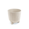kvetináč 14,5cm RYFO N ECO WOOD DRF150NW-S449W biely plastový PROSPERPLAST