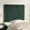 vidaXL Čelá postele 2 ks tmavozelený 90x5x78/88 cm zamat - Zelená - 4966-217894