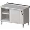Přístěnný stůl s ohřívací skříňkou posuvné dveře 1100x600x850 mm | STALGAST, 982186110 inox