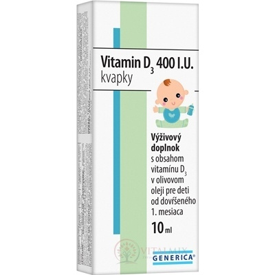 GENERICA Vitamin D3 400 I.U. kvapky 10 ml