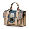 Kabelka The Medium Satchel Navy Beige Tartan - Islander