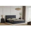 Posteľ TIVOLI 140x200 tmavosivá s úložným priestorom