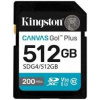 Kingston SDXC Canvas Go Plus Gen4 512GB C10 UHS-I U3 V30 SDG4/512GB