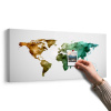 Obraz na korku farebná polygonálna mapa sveta
