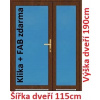 Soft Dvojkrídlové vchodové dvere plastové 3/3 sklo 115x190 cm - Akce!