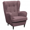 MID.YOU KRESLO UŠIAK, textil, kompozitné drevo, baklažánová - Kreslá - 002220035002