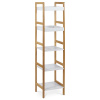 Autronic BONTEC Regál, masív, biela, DR-013-5 Farba: Biela