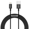 Baseus CALYS-A01 Superior Fast Charging Dátový Kábel USB to Lightning 2.4A 1m Black (6953156205406)